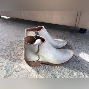 Frye booties cream